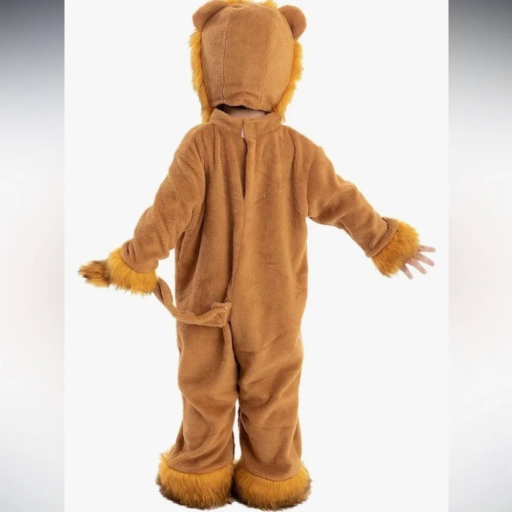 NWT 6-12mo Lion Costume w/Zebra Toy, lion hood, jumpsuit, booties and toy zebra